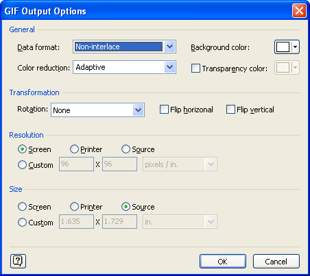 Visio Export Filter Options